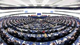 L'aula di Strasburgo del Parlamento europeo
