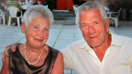 
 Un'immagine recente degli sfortunati pensionati Francesco Borgo, 83 anni, e Maria Antonietta Serafin, di 77 anni. FOTOSERVIZIO DONOVAN CISCATO