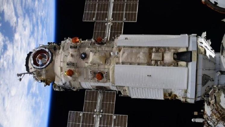 Il modulo russo Nauka agganciato alla DStazione Spaziale Internazionale (fonte: NASA/Shane Kimbrough) - RIPRODUZIONE RISERVATA