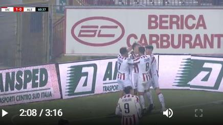 Vicenza-Alessandria 1-0, gol e highlights (19a giornata)