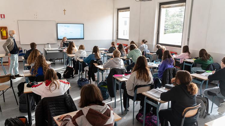 Una classe del liceo scientifico Fracastoro, una delle scuole che potrebbero attivare il liceo del made in Italy