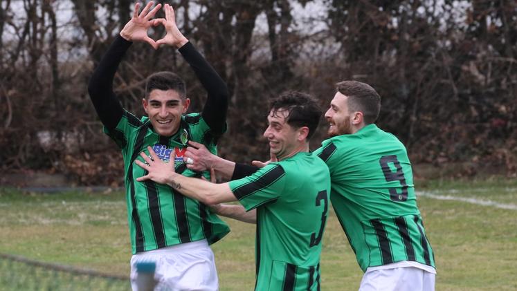 Sovizzo- Due Monti 1-0. Primo gol di Tommaso Bari (Colorfoto)