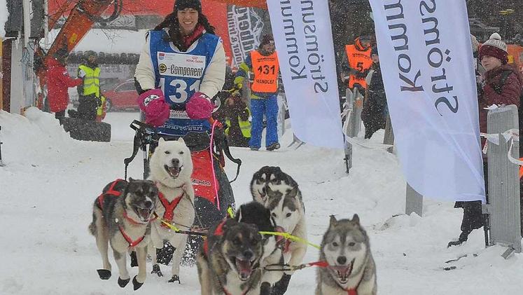 Lisa Bonato durante la gara in Svezia  “Amundsen Race” (Foto Bonato, Amundsen Race e Serge Metiere)
