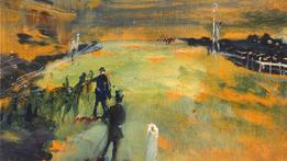Henri de Toulouse Lautrec "Champ des courses" 1881 olio su cartone