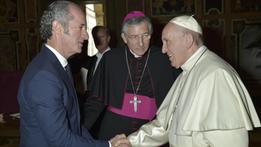 The meeting Pope Francis with Luca Zaia, the president of Veneto Region, and the Patriarc Francesco Moraglia