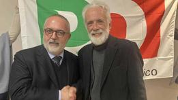 Il candidato di Una nuova trama, Cristiano Eberle e il segretario del Pd Gigi Copiello (Tognazzi)