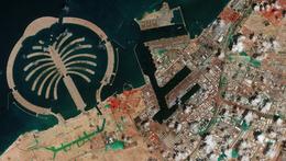 Gli allagamenti provocati dalle piogge torrenziali a Dubai (fonte: dati di Sentinel 2-Copernicus elaborati da Esa) - RIPRODUZIONE RISERVATA