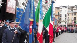 La cerimonia per il 25 aprile in piazza dei Signori a Vicenza (Foto d'archivio)