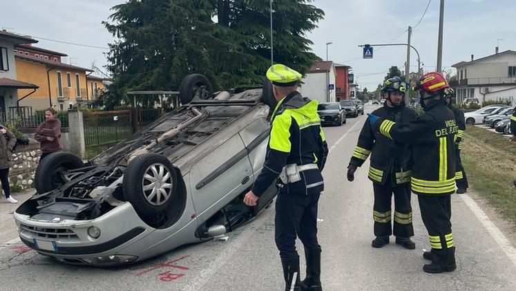 La Renault Scenic rimasta coinvolta nell'incidente a Thiene