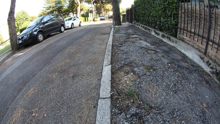 Una veduta di quartiere FirenzeUna strada di quartiere Firenze. È evidente il cattivo stato di asfalto e marciapiedi. FOTO CECCON