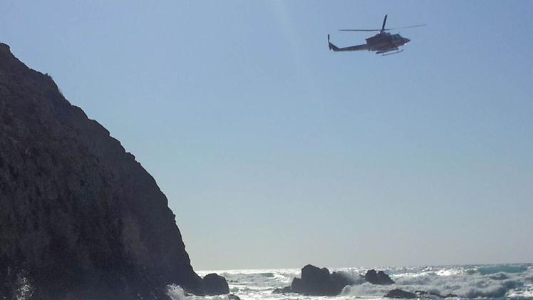L’elicottero durante l’intervento di salvataggio Alessandro Noaro