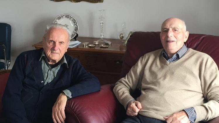 Da sinistra Antonio Novello e l’onorevole Lino Fornale, che il prossimo 15 ottobre compie 99 anni