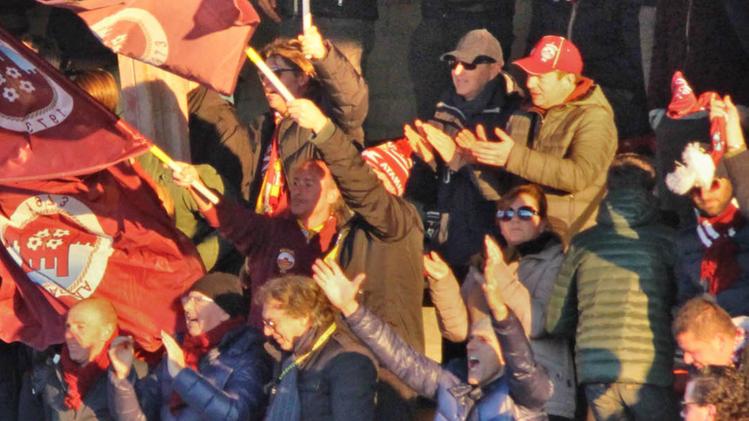 Il tifo ospite durante Bassano - CittadellaI tifosi del Cittadella sulle tribune dello stadio Mercante. FOTO CECCON