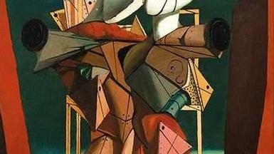 Filippo De Pisis, Natura morta con tarocchi, 1926, Museci civici di Vicenza, lascito  Pozza-Quaretti Giorgio De Chirico, Ettore e Andromaca, 1917