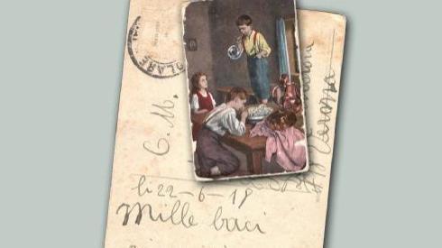 La cartolina di addio spedita dal soldato Demetrio nel giugno 1918