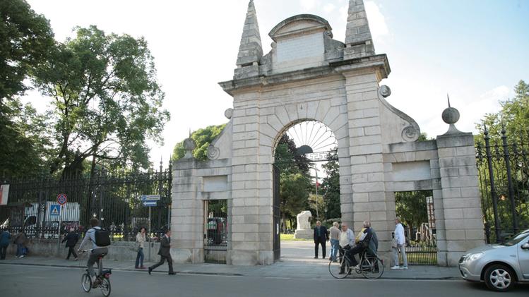L'ingresso dei Giardini Salvi in un'immagine d'archivio