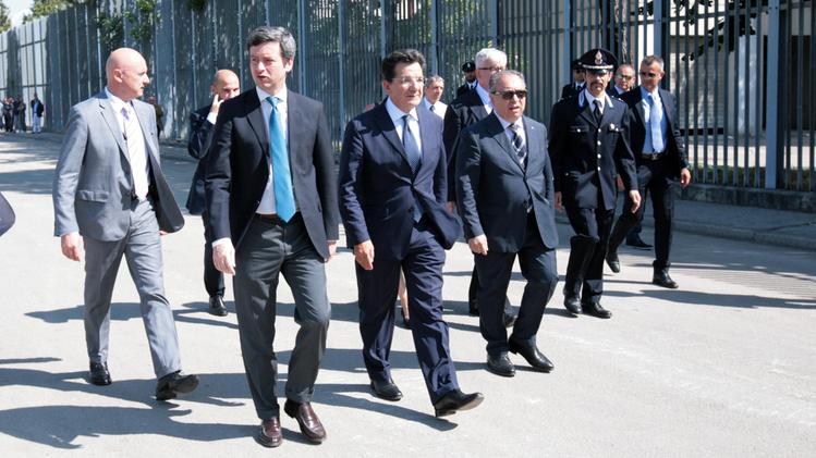 Il ministro della giustizia Orlando al suo arrivo a Vicenza. COLORFOTO