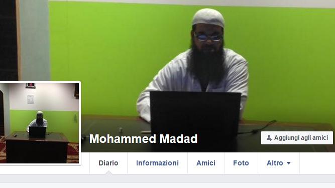 La foto del profilo Facebook dell'imam
