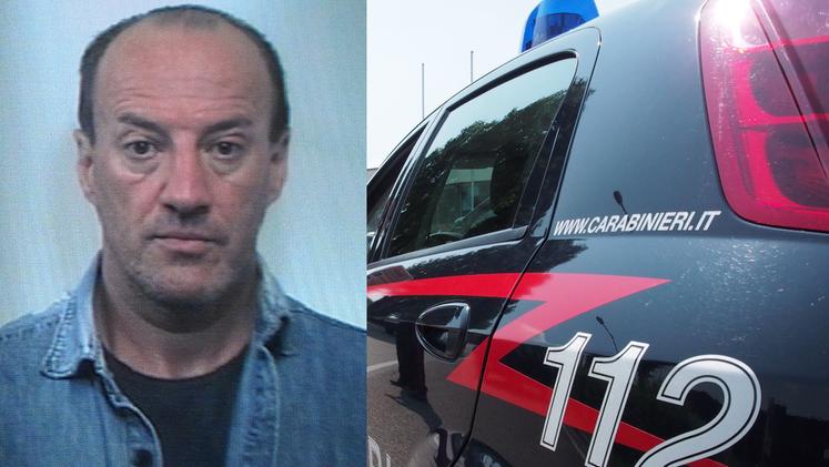 L'uomo arrestato dai carabinieri: Paolo Fabrello, 47 anni. COLORFOTO