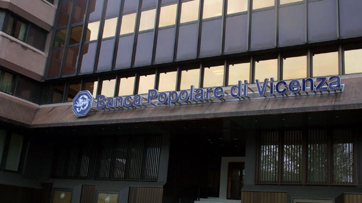 Un’immagine della sede centrale della Banca Popolare di Vicenza in via Framarin