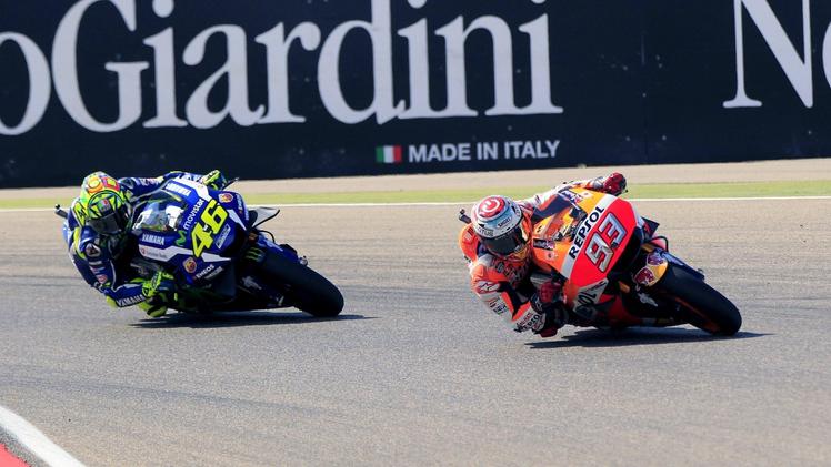 La sfida tra Marquez e Rossi sul circuito di Aragon