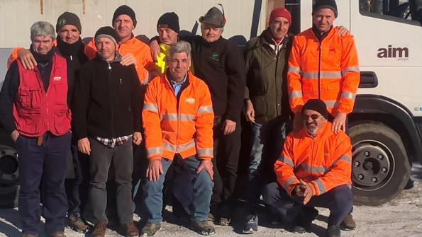 I dieci autisti di AIM Amcps, tutti volontari, a Norcia