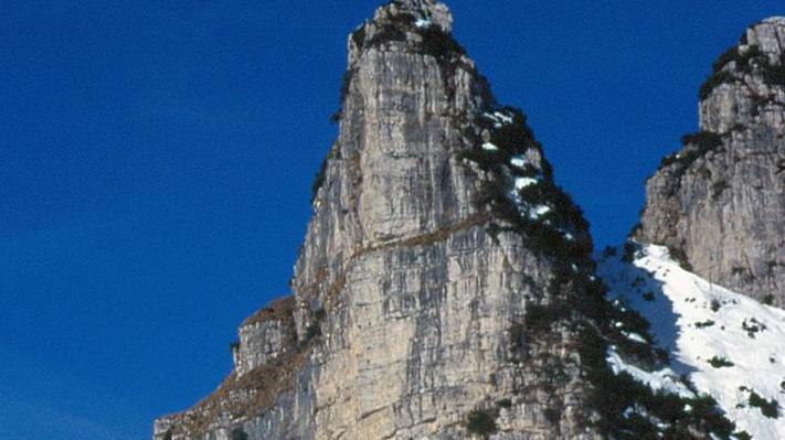 Il picco della Sisilla sulle Piccole Dolomiti di Campogrosso. ARCHIVIO