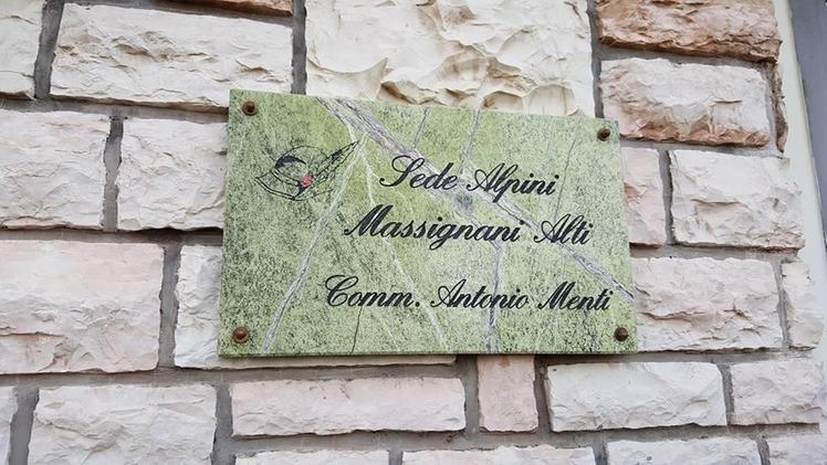 Un particolare della sede del gruppo alpino di Massignani Alti a Valdagno.
