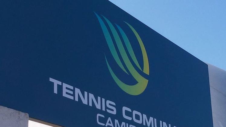 L’ingresso dei campi da tennis comunali di Camisano.FRISON