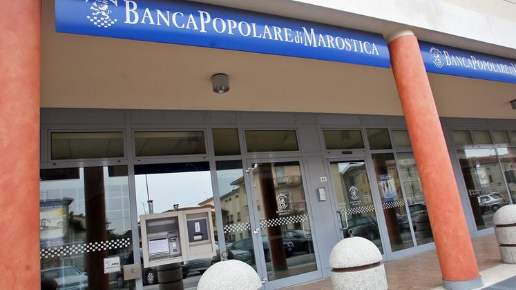 Una filiale della Banca popolare di Marostica. ARCHIVIO