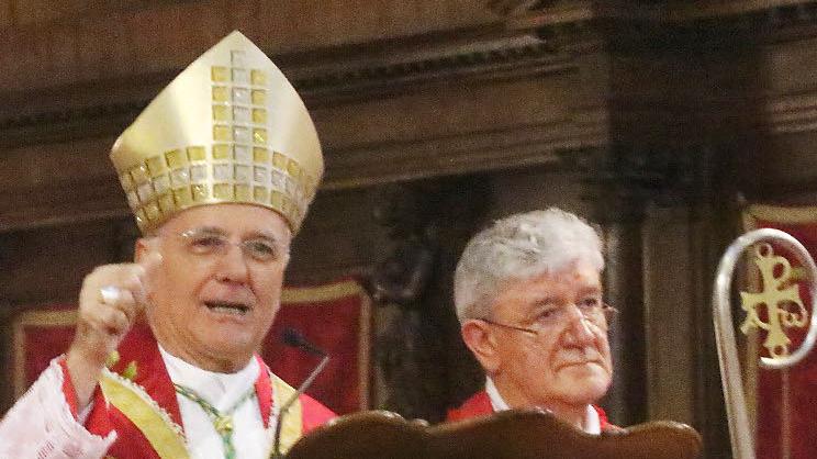 Mons. Bruno Stenco con il vescovo Beniamino Pizziol. FOTO CISCATO