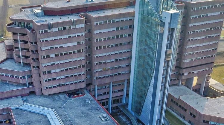 L’ospedale San Bassiano in una foto aerea CECCON