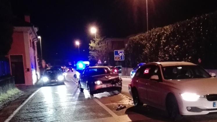 L'incidente all'intersezione semaforica tra via Riva del Cristo e Lungo Gogna