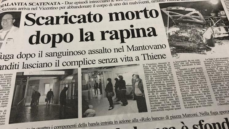L’articolo dedicato alla sanguinosa vicenda da Il Giornale di Vicenza nell’edizione del 20 dicembre 1996