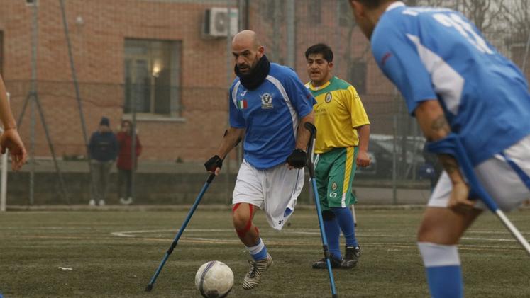 Una foto in azione dei giocatori della Nazionale Italiana Amputati
