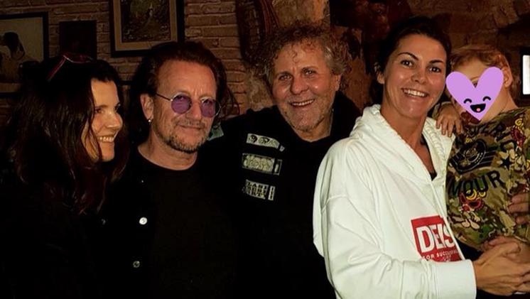 La foto con Bono pubblicata da Renzo Rosso su Instagram