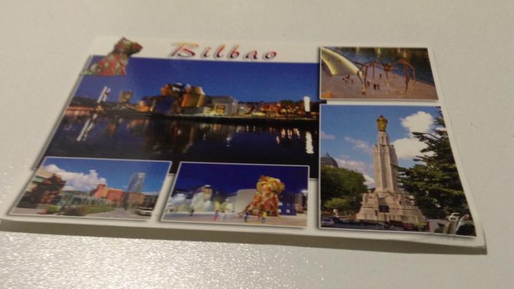 La cartolina spedita da Bilbao nel luglio 2015