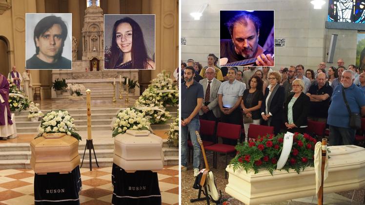 I funerali di Luciano Rossetto e della figlia Arianna e di Florio Pozza. COLORFOTO