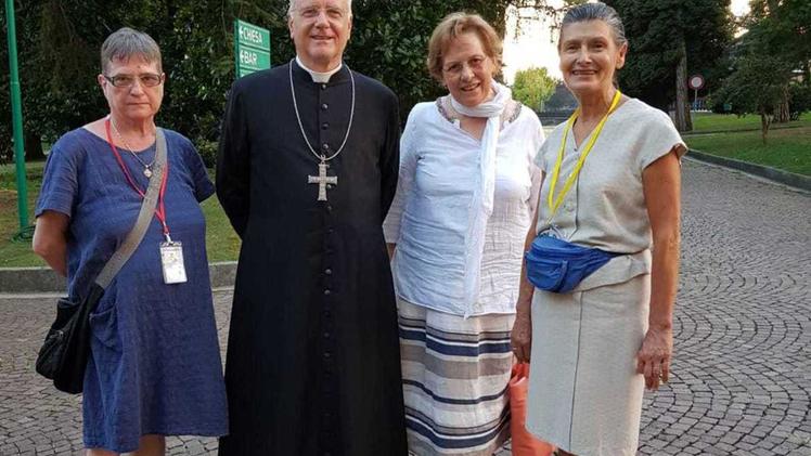 Franca Vallisari, 63 anni, è stata consacrata nel 2002Francesca di Breganze, il vescovo Pizziol, Giuditta di Vicenza e Franca 