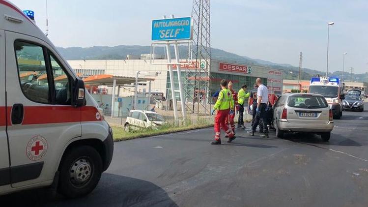 L’incidente frontale di ieri lungo la provinciale Valdichiampo. NICOLI