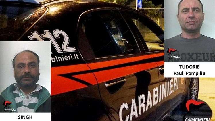 Le due persone arrestate dai carabinieri