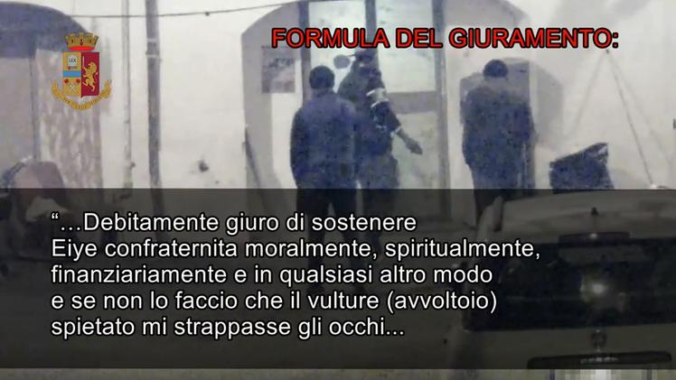 Un frame dei video girati dalla polizia di Palermo