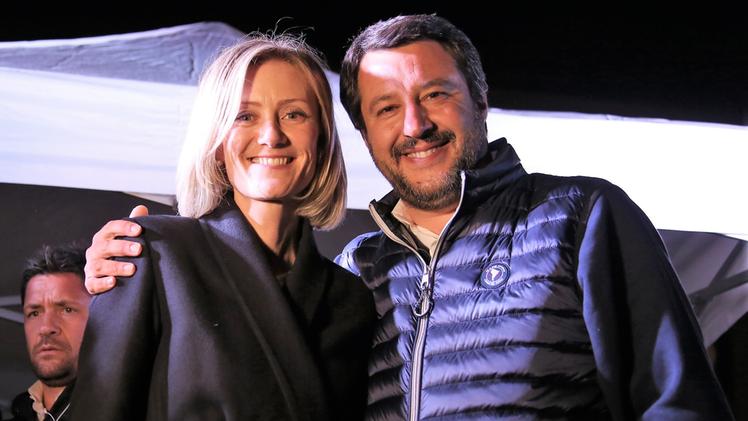 Elena Pavan con il vice premier Matteo Salvini