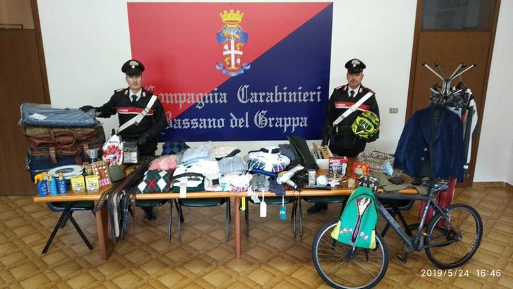 La refurtiva sequestrata dai carabinieri