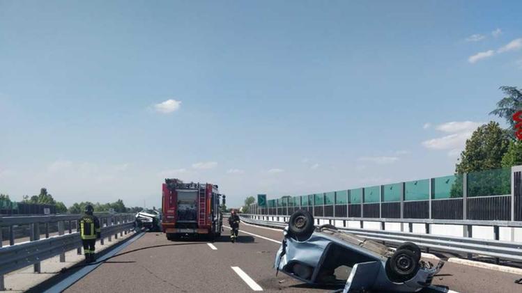 La scena dell’incidente sull’autostrada Valdastico sud