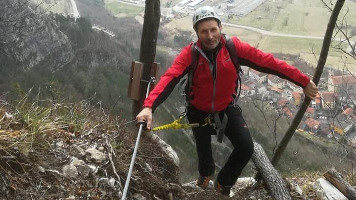 Antonio Toto durante una delle sue innumerevoli escursioni compiute in montagna. F.B.