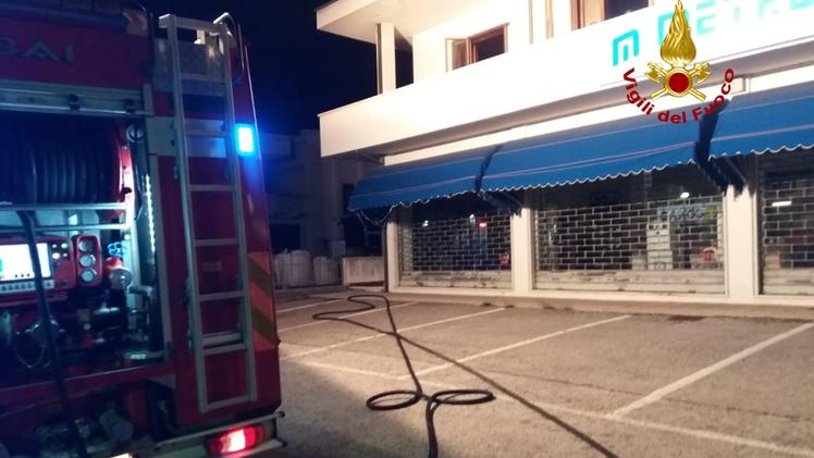 L'intervento dei pompieri ad Arzignano