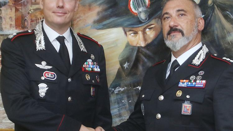 Il maggiore Rossetti e il  capitano Massimiliano   Amato. FOTO CISCATO