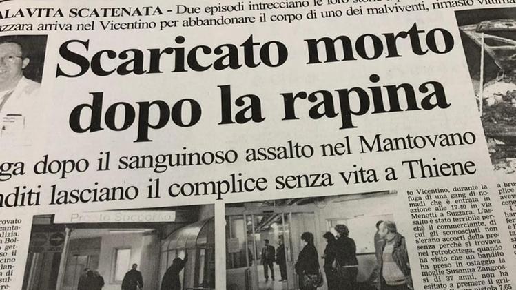 L'articolo sulla vicenda apparso sul Giornale di Vicenza nel 1996