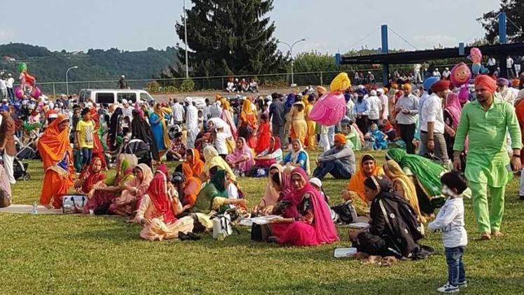 Un momento della festa sikh andata in scena a Castelgomberto.  A.C.